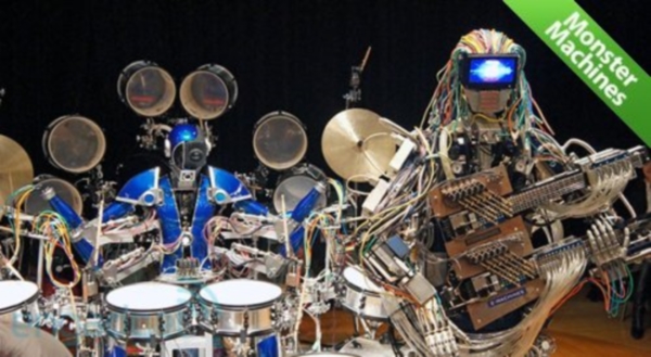 Машины-монстры: Z-Machines - музыкальная группа, в состав которой входит робот-гитарист с 78 пальцами и робот-ударник с 22 руками